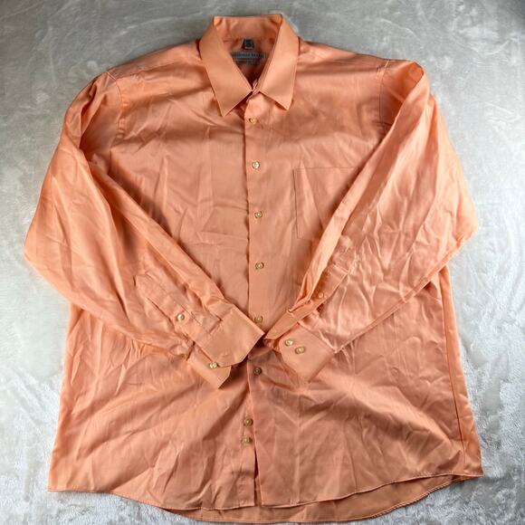 Geoffrey Beene Dress Shirts Lot of 2 Men's 17.5 Orange / Purple Regular Fit - Picture 6 of 8